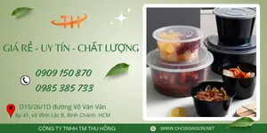 Tô nhựa dùng 1 lần nắp kín, không rò rỉ – giá tận xưởng rẻ