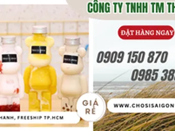 Mua chai nhựa đựng trà sữa hình gấu giá sỉ rẻ nhất HCM