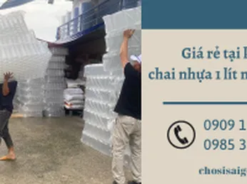 12000 chai nhựa 1 lít nắp trắng lên hàng cho khách tại Đắk Nông