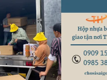 Xuất xưởng đi giao hộp nhựa cho cửa hàng khách sỉ tại Cần Giờ