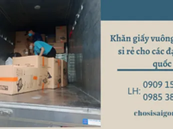 Khách sỉ ở Đồng Nai ghé kho công ty Thu Hồng lấy khăn giấy vuông E’mos