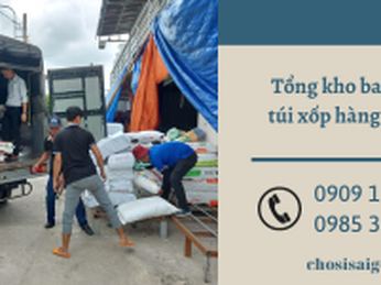 Lên tải túi xốp hàng chợ giao cho khách sỉ tại Tiền Giang