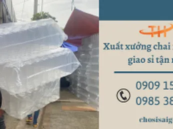 Xuất xưởng chai nhựa 1 lít giao cho khách tại Vĩnh Long