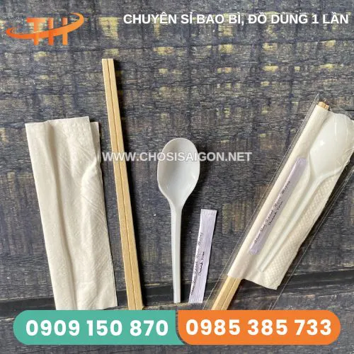 COMBO MUỖNG - ĐŨA - TĂM - KHĂN GIẤY