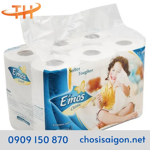 GIẤY VỆ SINH 2 LỚP E’MOS CLASSIC XANH