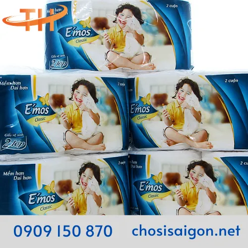 GIẤY VỆ SINH 2 LỚP E’MOS CLASSIC XANH