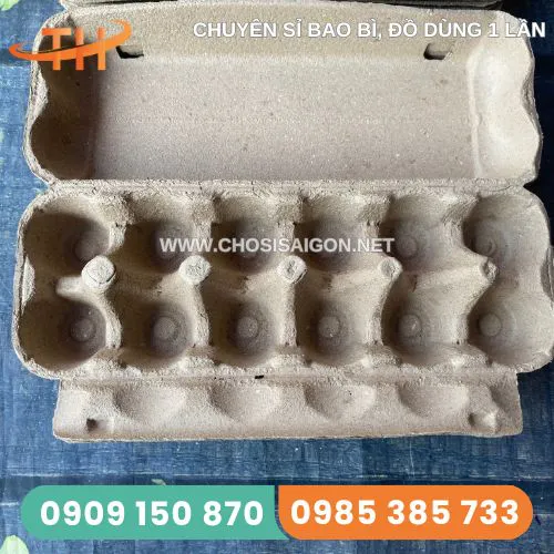 HỘP GIẤY ĐỰNG TRỨNG CÓ NẮP ĐẬY 12 QUẢ