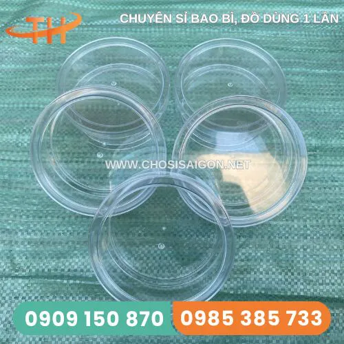 HỘP NHỰA TRÒN MICA ĐỰNG HẠT ĐIỀU, YẾN SÀO