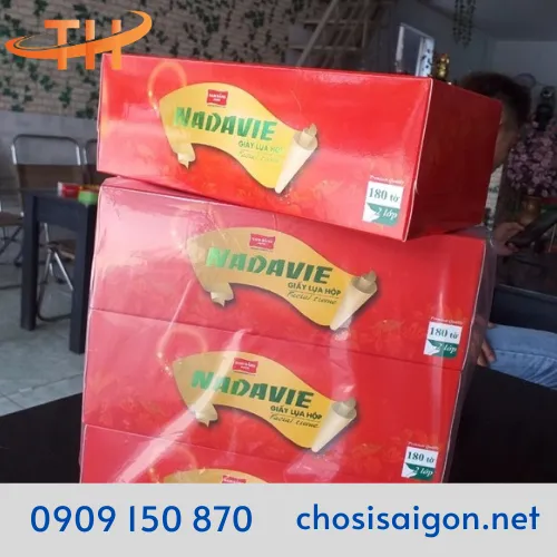 KHĂN GIẤY LỤA  2 LỚP 180 TỜ