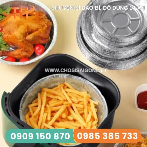 KHAY GIẤY BẠC LÓT NỒI CHIÊN KHÔNG DẦU