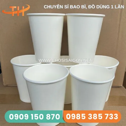 LY GIẤY TRẮNG TRƠN 12OZ (360ML)