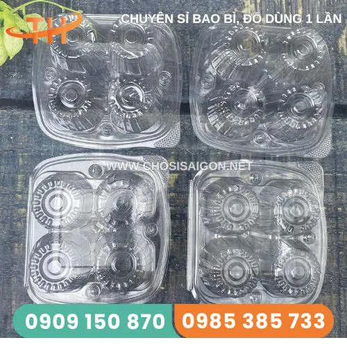 VỈ NHỰA ĐỰNG TRỨNG 4 QUẢ