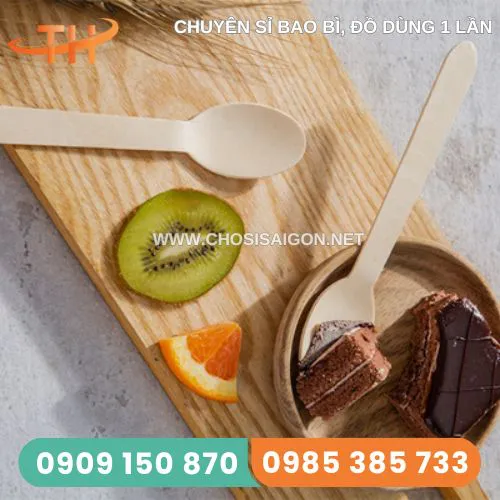 MUỖNG GỖ ĂN KEM – SỮA CHUA 10CM