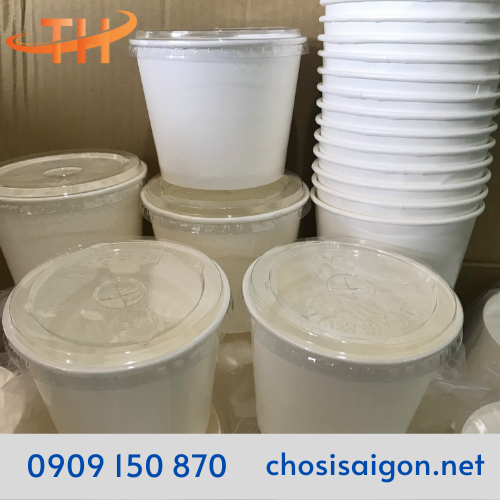 TÔ GIẤY TRẮNG TRƠN 390ML