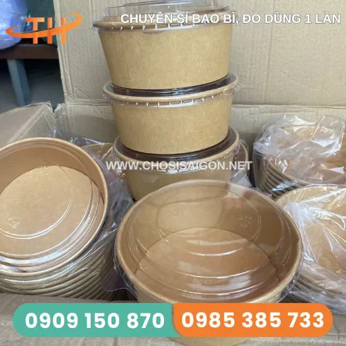 TÔ GIẤY KRAFT 750ML ĐỰNG THỰC PHẨM