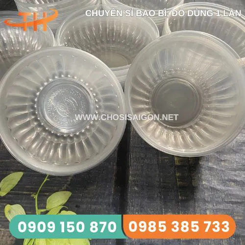 TÔ – CHÉN NHỰA PP DÙNG 1 LẦN KHÔNG NẮP