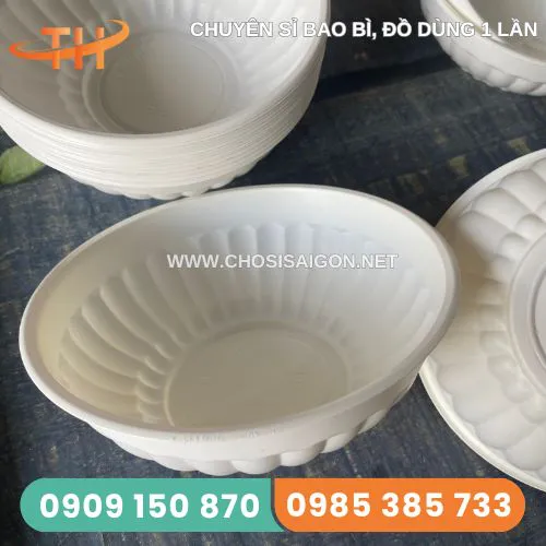 TÔ – CHÉN NHỰA PP DÙNG 1 LẦN KHÔNG NẮP
