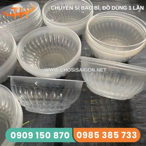 TÔ – CHÉN NHỰA PP DÙNG 1 LẦN KHÔNG NẮP