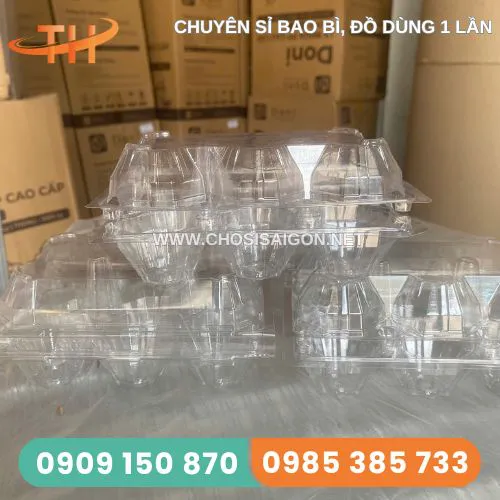 VỈ NHỰA ĐỰNG TRỨNG 6 QUẢ