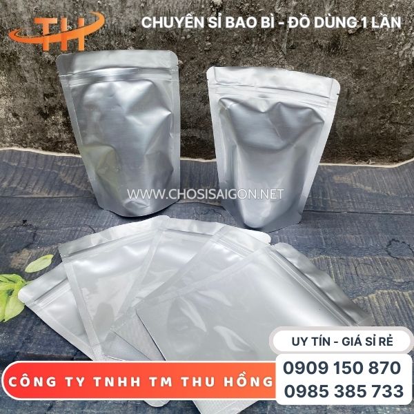 Túi zipper 2 mặt tráng bạc đáy đứng