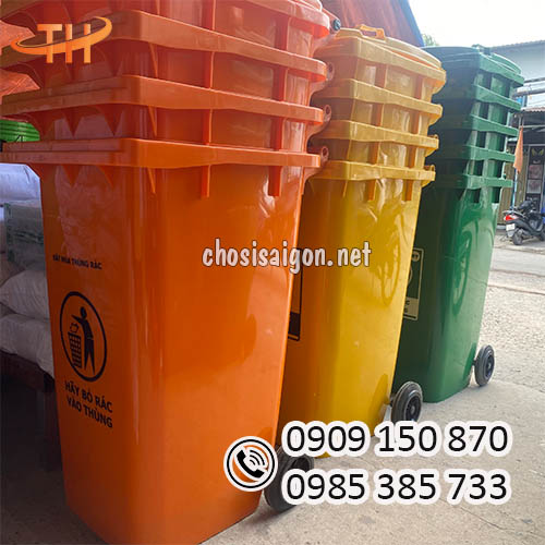 Thùng rác 240 lít có bánh xe rẻ nhất TP.HCM