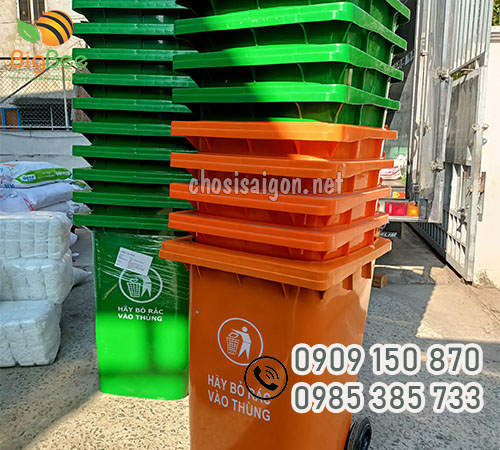 Thùng rác 240 lít có bánh xe giá sỉ