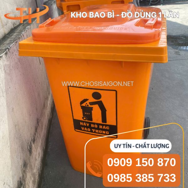 Thùng rác 360 lít dùng ngoài trời giá sỉ