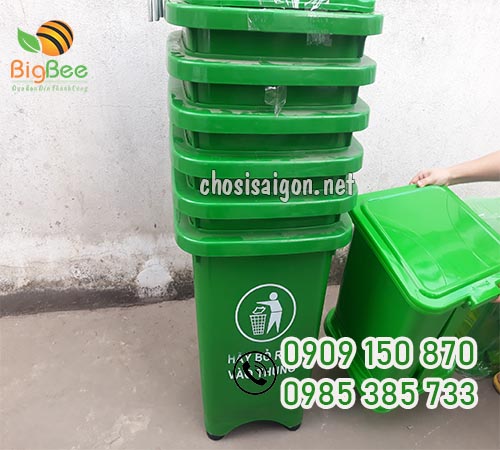 Thùng rác nhựa 50 lít giá rẻ, uy tín, chất lượng