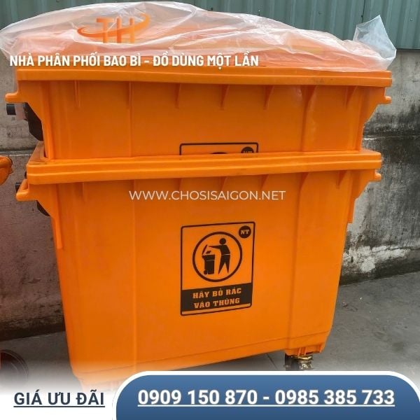 Thùng rác công cộng 660 lít
