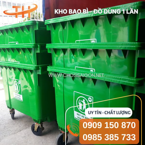 Thùng rác 660 lít bền, tốt sỉ, lẻ