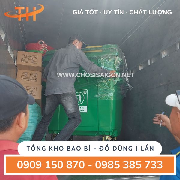 Thùng rác 660 lít chính hãng, chất lượng tốt