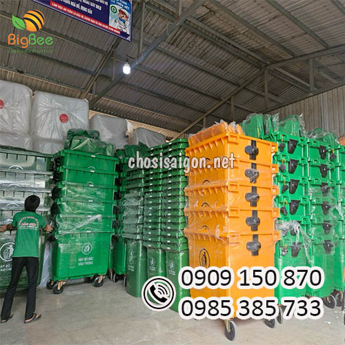 Thùng rác 660 lít đủ màu giá xưởng
