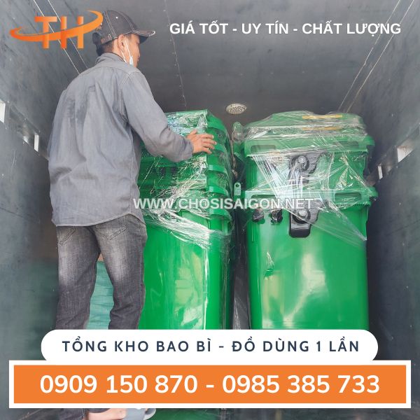Thùng rác 660 lít sỉ, lẻ giao tận nơi