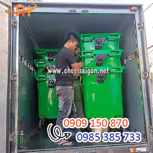 Thùng rác công nghiệp 660 lít sỉ rẻ