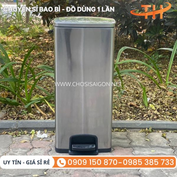 Thùng rác inox đạp chân