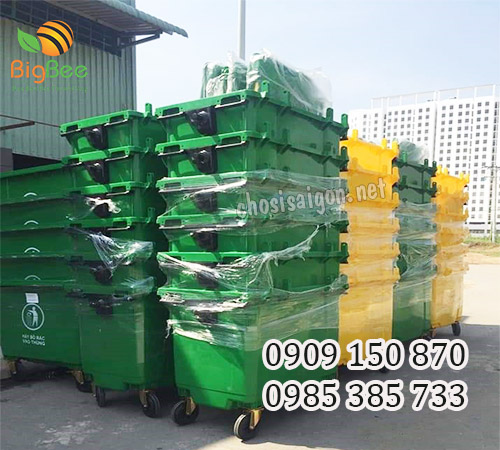 Thùng rác công cộng 660 lít sỉ giá tốt