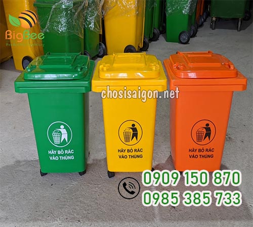 Thùng rác nhựa HDPE 120 lít giá rẻ