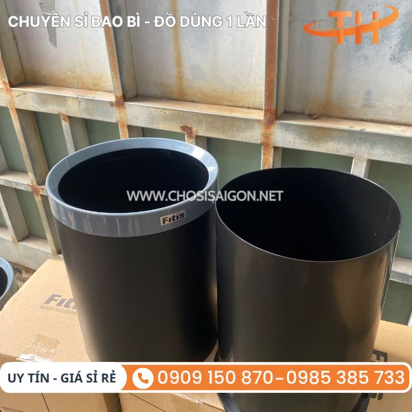 Thùng rác nhựa 2 lớp dùng cho phòng làm việc, nhà bếp