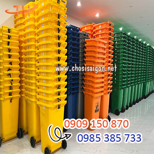 Thùng rác nhựa 240 lít chất lượng tốt sỉ rẻ