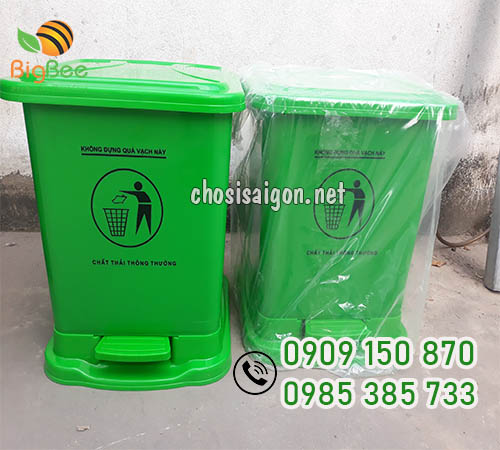 Thùng rác nhựa đạp chân 20 lít sỉ rẻ tại TP.HCM