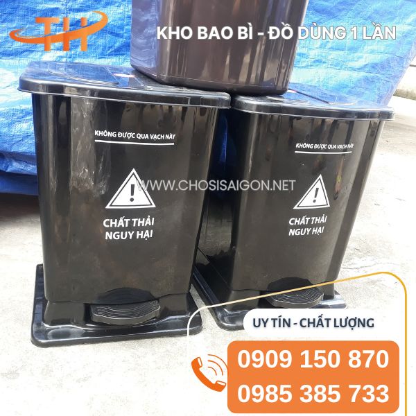 Thùng rác đạp chân y tế dùng tại trạm xá, bệnh viện giá sỉ rẻ