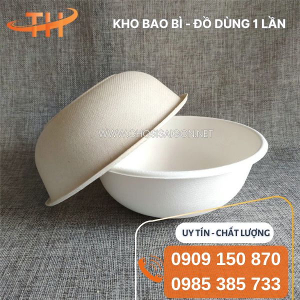 Tô bã mía đựng thức ăn