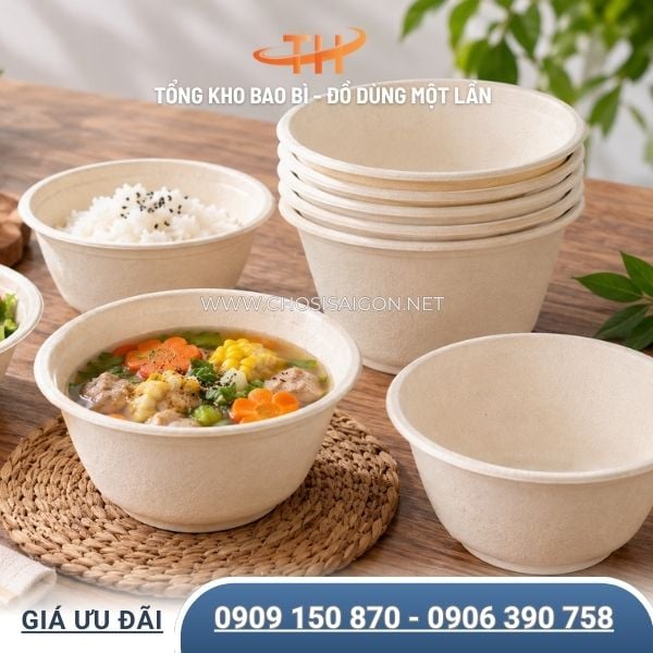 Tô bã mía đựng thức ăn mang đi