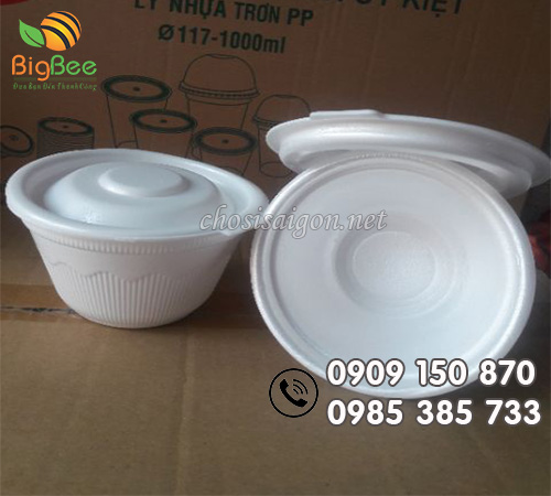 Tô bằng xốp có nắp giá sỉ rẻ