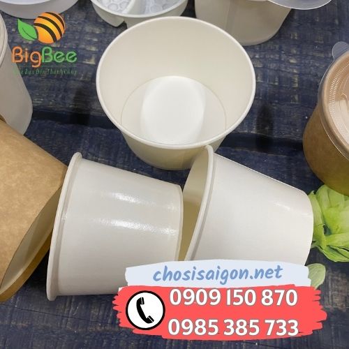 Tô giấy 2 tầng 2 ngăn đựng cơm, cháo, bún, phở giá rẻ