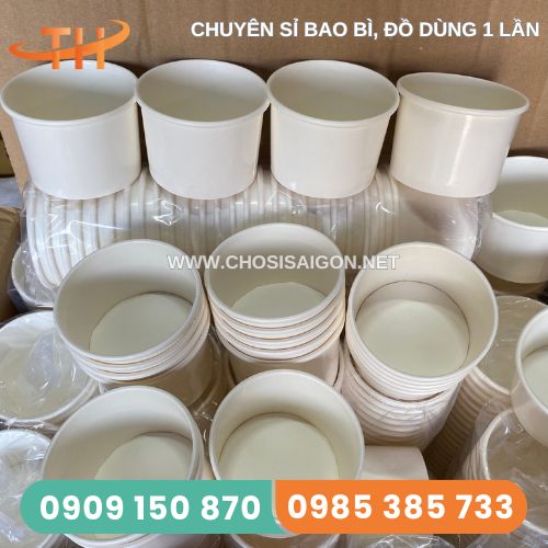 Tô giấy 280ml đựng súp cua, cháo, kem