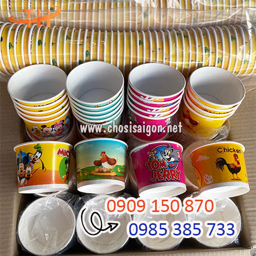 Tô giấy 360ml in hình đựng cháo dinh dưỡng giá rẻ tại Bình Chánh