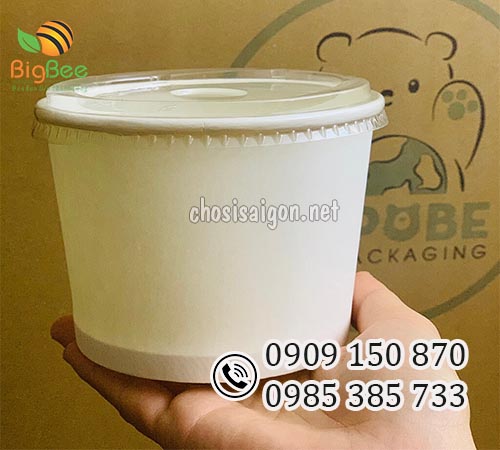 Tô giấy 390ml có nắp đậy giá rẻ