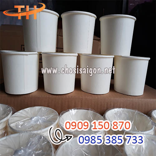 Tô giấy trắng trơn dùng 1 lần giá rẻ, giao hàng nhanh