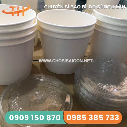 Tô giấy trắng trơn 600ml